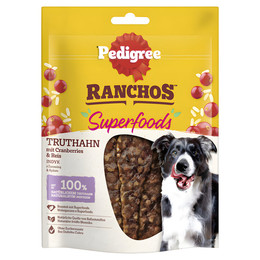 Produktbild von PEDIGREE Ranchos Superfoods Leckerlis mit Truthahn - 7 x 70 g
