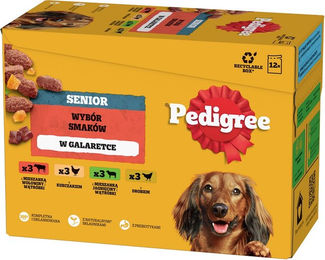 Produktbild von PEDIGREE Senior Choice of Flavours Nassvollnahrung für ältere Hunde - 12 x 100 g