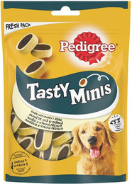 Produktbild von PEDIGREE Tasty Minis mit Käse und Rindfleischgeschmack - 140 g