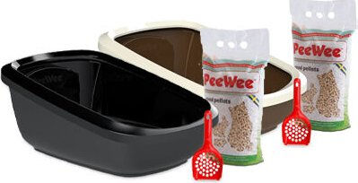 PeeWee EcoGranda Katzenklo Starter-Paket - Schwarz/Schwarz – Bild 1 von 5