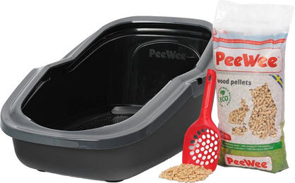 PeeWee EcoMinor Katzentoilette Starter-Paket - Schwarz/Anthrazit – Bild 1 von 5
