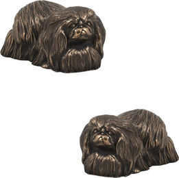 Produktbild von Pekingese Hundefigur Skulptur braun