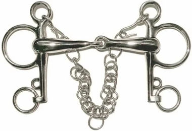 Produktbild von Pelham für kurzbeiniges Pferd mit Kinnkette und Haken