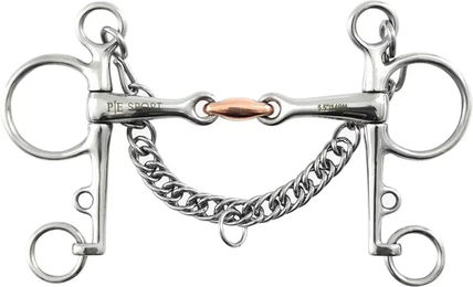 Produktbild von Pelham für Pferd doppelt gebrochen mit Kupferpellet