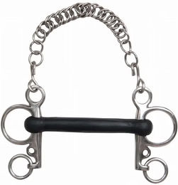 Produktbild von Pelham-Gebiss rechts für Pferde aus Gummi T de T