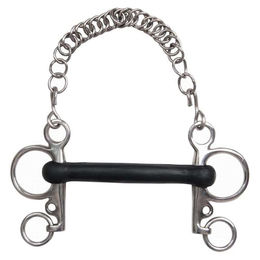 Produktbild von Pelham-Gebiss rechts für Pferde aus Gummi T de T