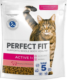 Produktbild von Perfect Fit Active 1+ Trockenfutter für Katzen reich an Rindfleisch - 3 x 750 g