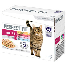 Produktbild von Perfect Fit Adult Mix Katzenfutter - 12 x 85 g