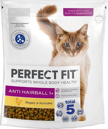 Produktbild von Perfect Fit Anti Hairball 1+ mit Huhn Trockenfutter für adulte Katzen - 750 g