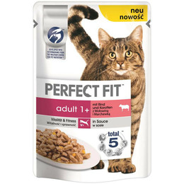 Produktbild von Perfect Fit Cat Portionsbeutel Adult Rind 12x85g