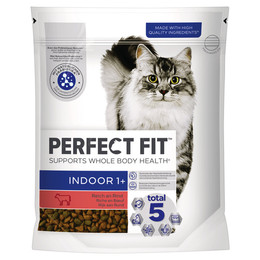 Produktbild von Perfect Fit Indoor 1+ reich an Rind Katzenfutter - 750 g