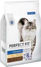 Produktbild von PERFECT FIT Indoor 1+ Trockenfutter mit Huhn für ausgewachsene Katzen - 7 kg