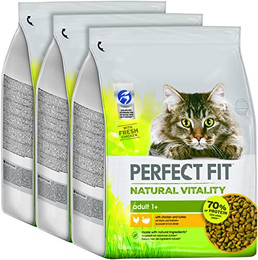 Produktbild von PERFECT FIT Katze Natural Vitality Adult 1+ mit Huhn und Truthahn - 3 x 2,4 kg