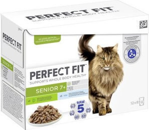 Produktbild von Perfect Fit Senior 7+ Nassfutter mit Truthahn, Karotten und Hochseefisch - 12 x 85 g