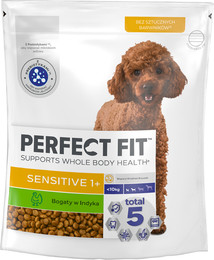 Produktbild von PERFECT FIT Sensitive 1+ Rich in Turkey für kleine Rassen - 825 g