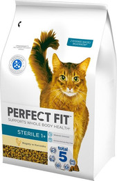 Produktbild von Perfect Fit Sterile 1+ Trockenfutter mit Huhn für Katzen - 2,8 kg