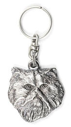 Perserkatzen Schlüsselanhänger versilbert mit Katzenmotiv – Bild 1 von 6