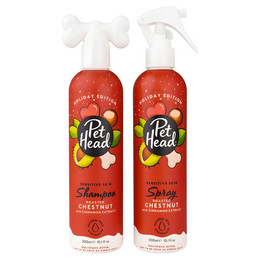 Produktbild von Pet Head Tiershampoo Pflege-Set Weihnachten mit Hundeshampoo und Spray Chestnut - 2 x 300 ml