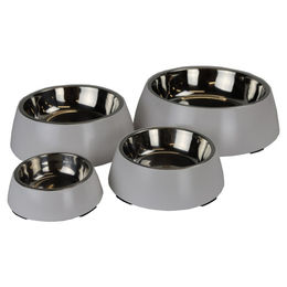 Produktbild von Pet-Joy Products Hundenapf DoggyBowl Metallic White Größe L