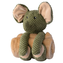 Produktbild von Pet-Joy Products Hundespielzeug DoggyToy Buddies 2-in-1 Kuscheltier mit Tuch Elephant