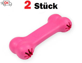 Produktbild von PET NOVA DOG LIFE STYLE Hundespielzeug Leckerlieknochen Rindfleisch Geschmack 11cm Rosa