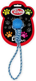 Produktbild von PET NOVA Dog Life Style Kauspielzeug Knochen mit Seil Minz-Aroma 40cm Blau - 40 cm