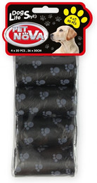 Produktbild von PET NOVA Dog Lifestyle Hundekotbeutel Schwarz - 4 x 20 Stk.