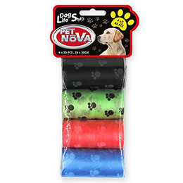 Produktbild von PET NOVA Hundekotsäcke farbig - 4 x 20 Stk.