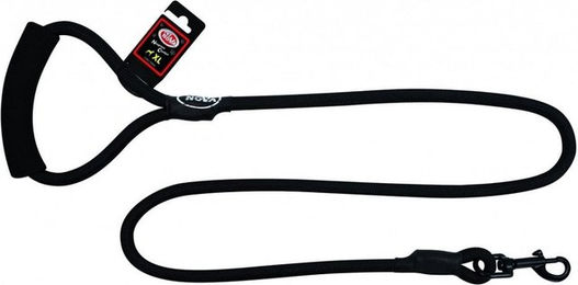 Produktbild von PET NOVA Smycz nylonowa z uchwytem sznur 120 cm / 1,2 cm czarna