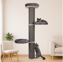 PET VIOLET Kratzbaum wandmontiert 185 cm hoch, XXL Katzenbaum I Premium Sisal Säulen, Kissen abnehmbar & waschbar, Premium Sisal, XXL Katzenbaum185 cm hoch – Bild 1 von 5