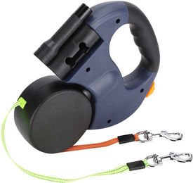 Produktbild von Pet Walking Automatische Erweiterbar Flexible Hund Katze Zugseil Dual Headed Hand Halten mit dunkelgraue