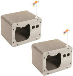 Produktbild von PETEPELA Kratzpappe 2 Stücke Kratzbrett für Katzen Fernseher Design