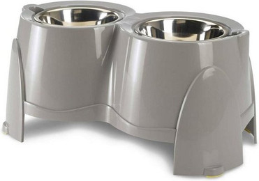 Produktbild von PETGARD Futterstation Ergo Feeder Large mit 2 Edelstahlnäpfen - 2 x 1500 ml