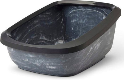 Produktbild von PETGARD Katzentoilette ASEO Jumbo mit Rand schwarz-marmor - 1 Stk.