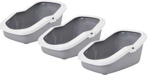 Produktbild von PETGARD Katzentoilette ASEO mit Rand grau-weiß