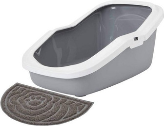Produktbild von PETGARD Katzentoilette ASEO mit Vorlegematte grau-weiß