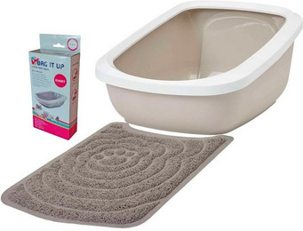 Produktbild von PETGARD Katzentoilette Deluxe ASEO Jumbo mit Vorlegematte und Beuteln