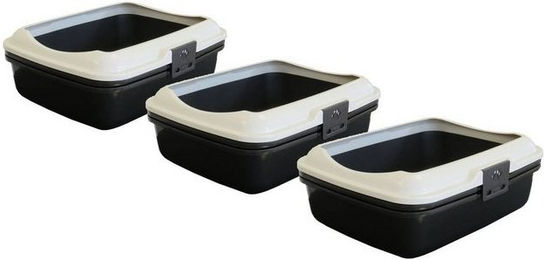 Produktbild von PETGARD Katzentoilette Denver 3er Sparpack mit Rand und Sieb