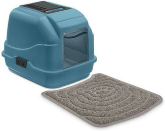 Produktbild von PETGARD Katzentoilette Easy Cat blau mit Vorlegematte - 1 Stk.