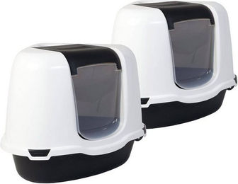 Produktbild von PETGARD Katzentoilette Eck-Toilette mit Schaufel und Filter 2er Set