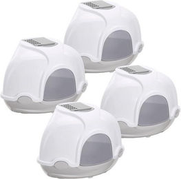 Produktbild von PETGARD Katzentoilette Ecktoilette mit Haube 4er Set