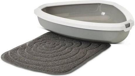 Produktbild von PETGARD Katzentoilette Ecktoilette mit Rand und Streumatte Sparpack
