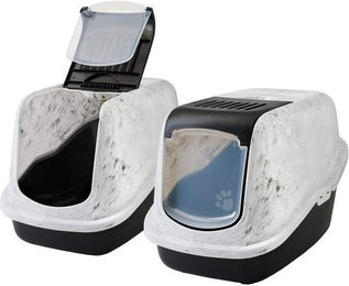 Produktbild von PETGARD Katzentoilette Haubentoilette in Marmor-Optik