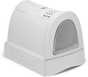 Produktbild von PETGARD Katzentoilette Haubentoilette mit Schubladensystem Hellgrau - 1 Stk.