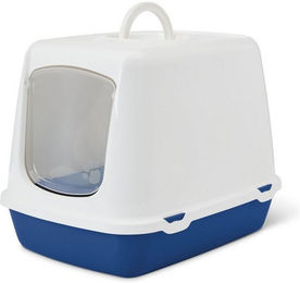 Produktbild von PETGARD Katzentoilette Haubentoilette OSCAR 50x37x39 cm weiss-blau