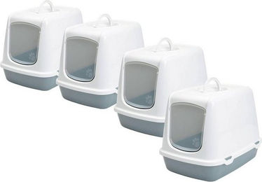 Produktbild von PETGARD Katzentoilette Haubentoilette OSCAR grau-weiss