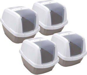 Produktbild von PETGARD Katzentoilette Haubentoilette weiss-grau