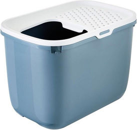 Produktbild von PETGARD Katzentoilette HOP IN mit Einstieg von oben bluestone-weiss