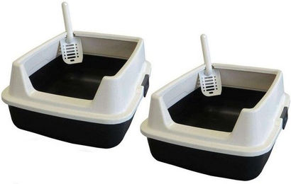 Produktbild von PETGARD Katzentoilette Marcello mit extra hohem Rand 2er Set
