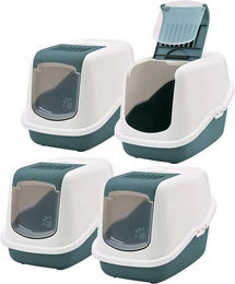 Produktbild von PETGARD Katzentoilette Nestor Haubentoilette grün-weiß